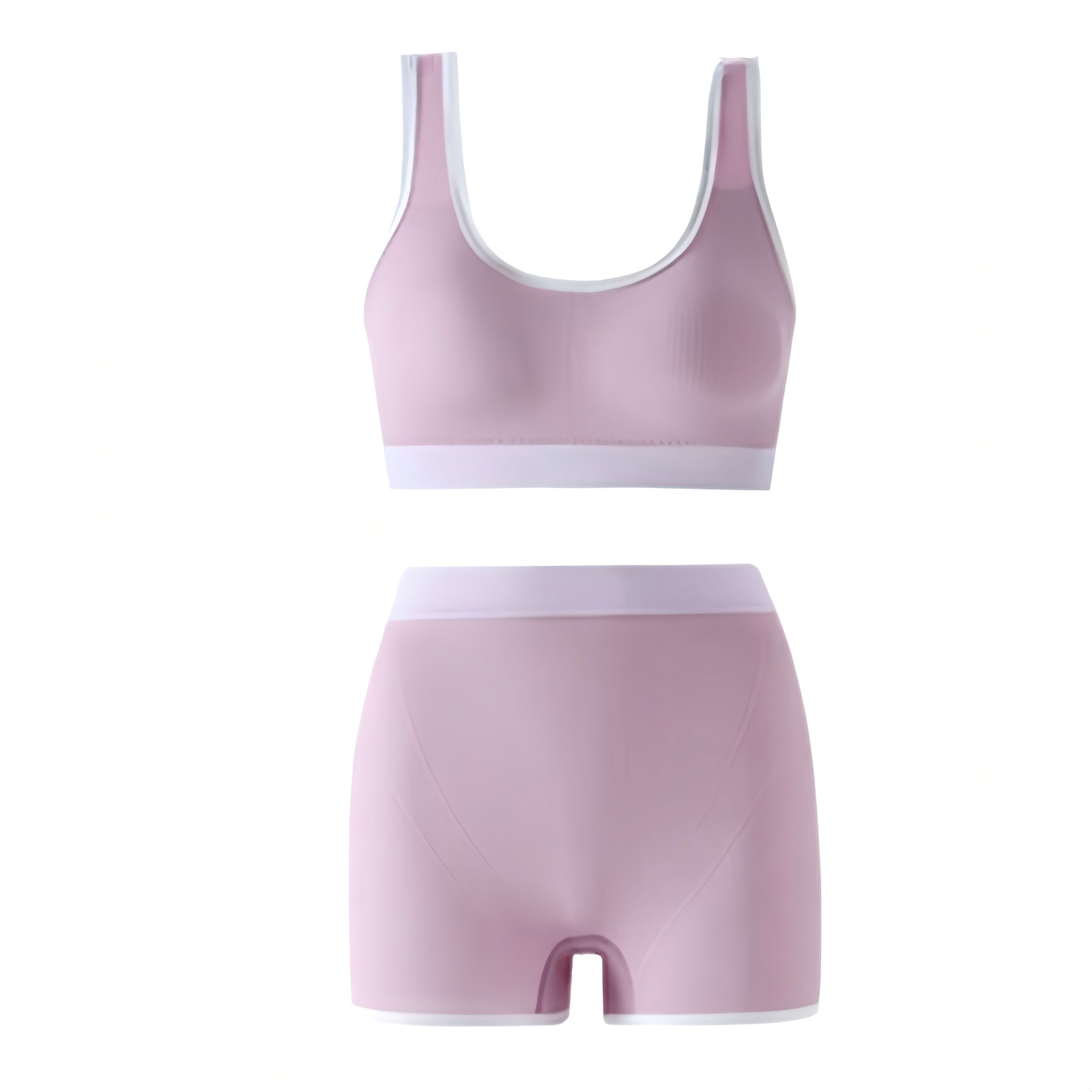 Sports Bra Set Comfortable Breathable Mid-Waist Seamless Underwear For Women